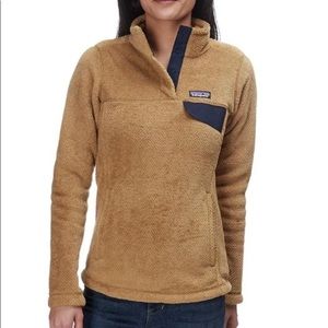Patagonia Womens Retool Fleece Pullover Tan Small